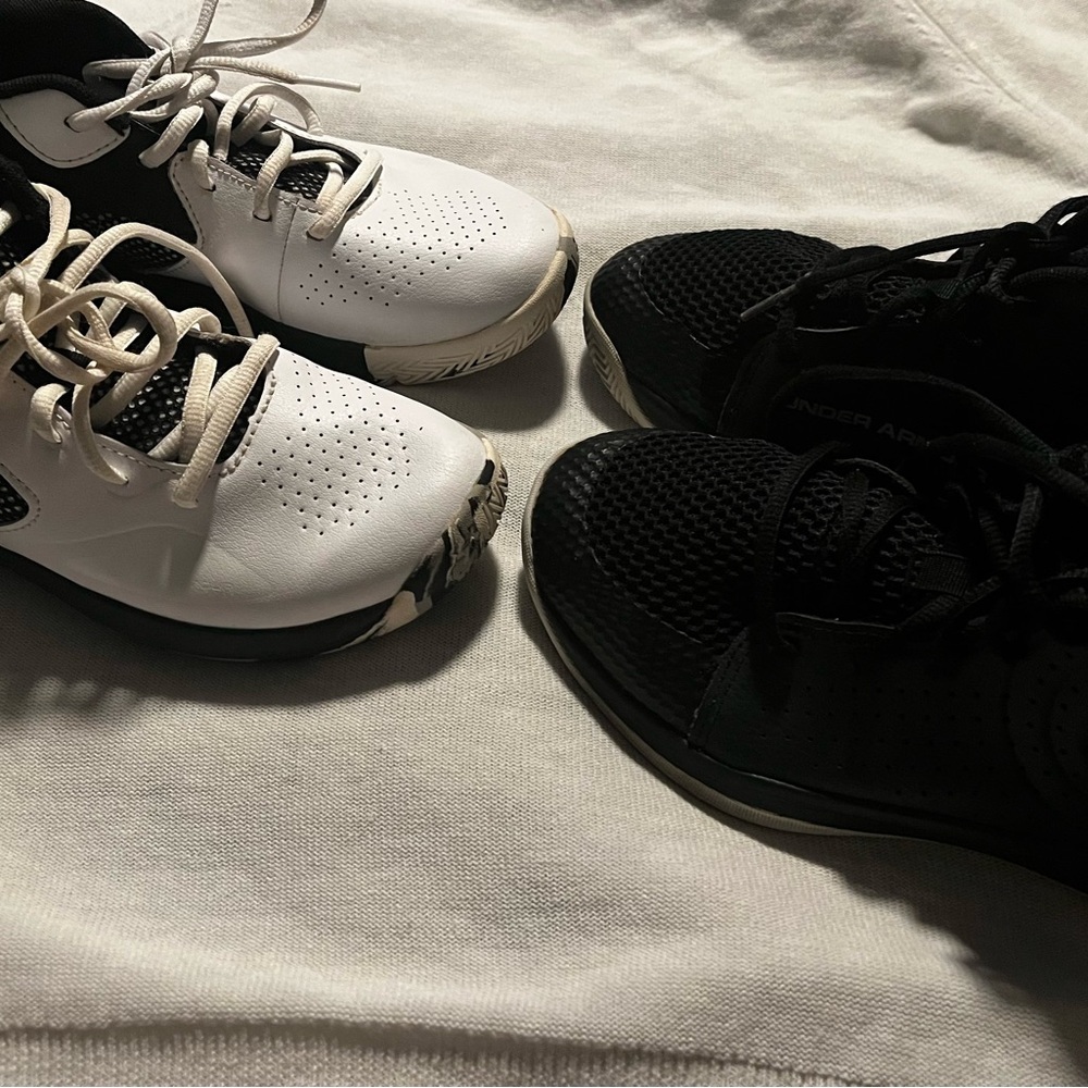 Under Armour Black and White Athletic Shoes 2 pairs